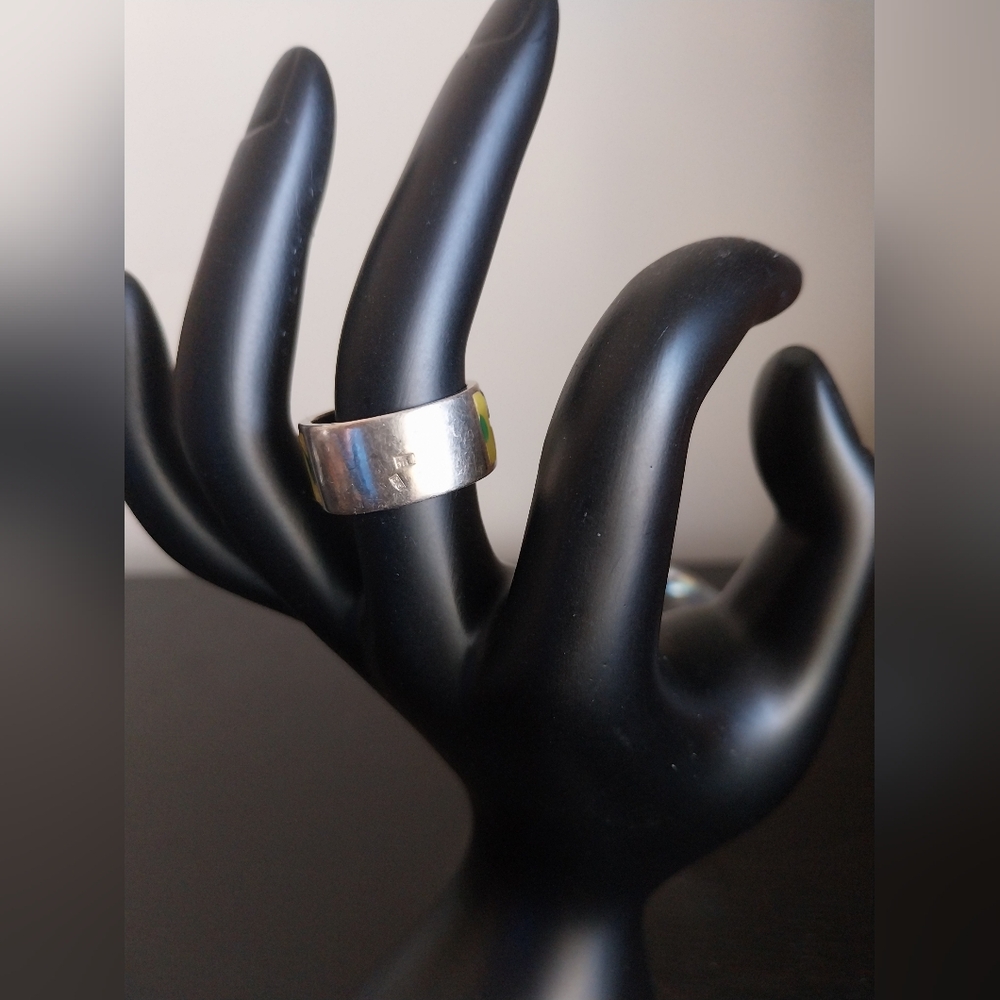 Sterling Silver Enamel Ring - Picture 9 of 15